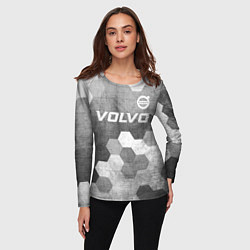 Лонгслив женский Volvo - grey gradient посередине, цвет: 3D-принт — фото 2