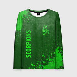 Лонгслив женский Scorpions - green gradient вертикально, цвет: 3D-принт