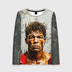 Лонгслив женский Артуро Гатти на сером, цвет: 3D-принт