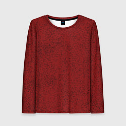 Лонгслив женский Тёмный красный в крапинку, цвет: 3D-принт