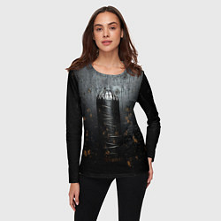 Лонгслив женский Черная боксерская груша, цвет: 3D-принт — фото 2