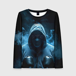 Лонгслив женский Боксер в дыму, цвет: 3D-принт