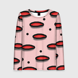 Женский лонгслив Круги маркер - паттерн