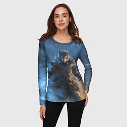 Лонгслив женский Волк и молния, цвет: 3D-принт — фото 2