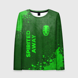 Лонгслив женский Spirited Away - green gradient вертикально, цвет: 3D-принт