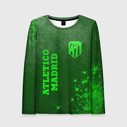 Лонгслив женский Atletico Madrid - green gradient вертикально, цвет: 3D-принт