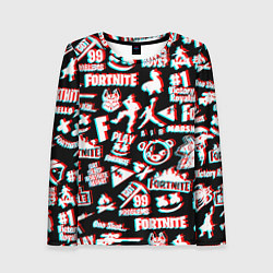 Лонгслив женский Fortnite glitch game, цвет: 3D-принт