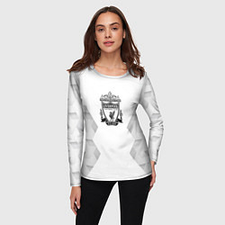Лонгслив женский Liverpool white poly, цвет: 3D-принт — фото 2