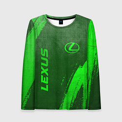 Лонгслив женский Lexus - green gradient вертикально, цвет: 3D-принт