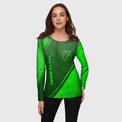 Лонгслив женский Akame ga Kill - green gradient вертикально, цвет: 3D-принт — фото 2