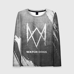 Лонгслив женский Watch Dogs - grey gradient, цвет: 3D-принт
