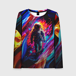 Женский лонгслив Космос пламенный