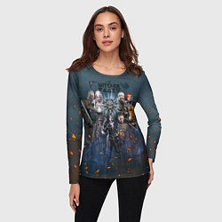 Лонгслив женский Ведьмак герои, цвет: 3D-принт — фото 2