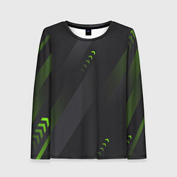 Женский лонгслив Color black green