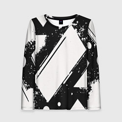 Женский лонгслив Color black white