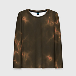 Лонгслив женский The color is brown, цвет: 3D-принт