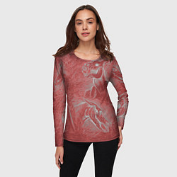 Лонгслив женский Черепа лошадей - эскиз, цвет: 3D-принт — фото 2