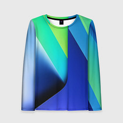 Женский лонгслив Color blue green