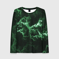Лонгслив женский Lightning green line, цвет: 3D-принт