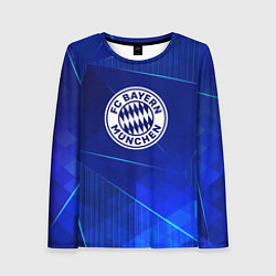 Лонгслив женский Bayern blue poly, цвет: 3D-принт