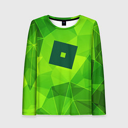 Лонгслив женский Roblox green poly, цвет: 3D-принт