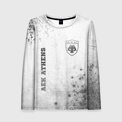 Лонгслив женский AEK Athens - white gradient вертикально, цвет: 3D-принт