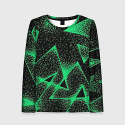 Женский лонгслив A light green triangle with dots