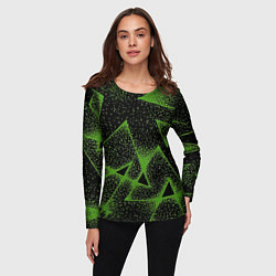 Лонгслив женский Triangles with dots, цвет: 3D-принт — фото 2