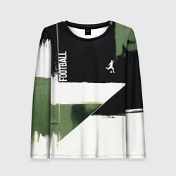 Женский лонгслив Футбол на фоне брызг красок