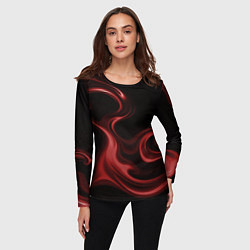 Лонгслив женский Color red, цвет: 3D-принт — фото 2