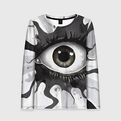 Лонгслив женский Глаз и щупальца - психоделика, цвет: 3D-принт