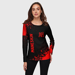 Лонгслив женский Maneskin - red gradient вертикально, цвет: 3D-принт — фото 2