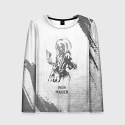 Лонгслив женский Iron Maiden - white gradient, цвет: 3D-принт
