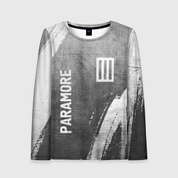 Женский лонгслив Paramore - grey gradient вертикально
