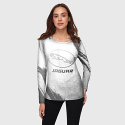 Лонгслив женский Jaguar - white gradient, цвет: 3D-принт — фото 2