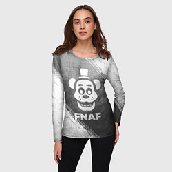 Лонгслив женский FNAF - grey gradient, цвет: 3D-принт — фото 2