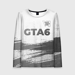 Лонгслив женский GTA6 - white gradient посередине, цвет: 3D-принт