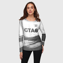 Лонгслив женский GTA6 - white gradient посередине, цвет: 3D-принт — фото 2