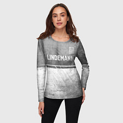 Лонгслив женский Lindemann - grey gradient посередине, цвет: 3D-принт — фото 2