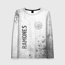 Лонгслив женский Ramones - white gradient вертикально, цвет: 3D-принт