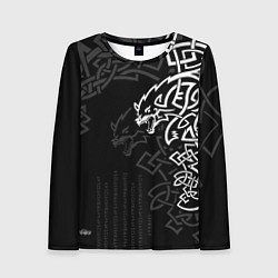 Лонгслив женский Волки верные спутники Одина, цвет: 3D-принт