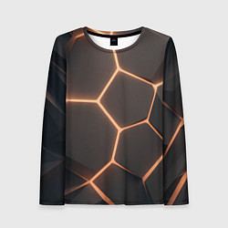 Женский лонгслив Серая текстура из сот