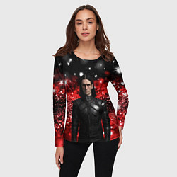 Лонгслив женский Bones в кожаной куртке, цвет: 3D-принт — фото 2