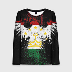 Лонгслив женский Таджикистан, цвет: 3D-принт