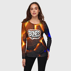 Лонгслив женский Bones лого в уличном стиле, цвет: 3D-принт — фото 2