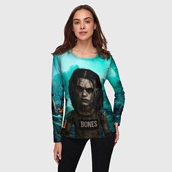 Лонгслив женский Bones в стиле хоррор куклы, цвет: 3D-принт — фото 2