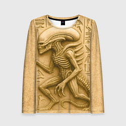 Лонгслив женский Гробница с оттиском инопланетянина, цвет: 3D-принт