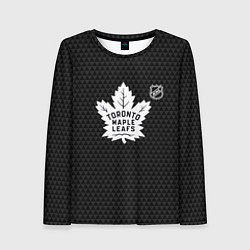 Женский лонгслив Торонто Мейпл Лифс - черные треугольники