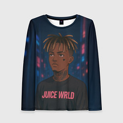 Лонгслив женский Juice WRLD - Неоновый аниме арт, цвет: 3D-принт