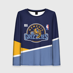 Лонгслив женский Мемфис Гриззлис - линии, цвет: 3D-принт